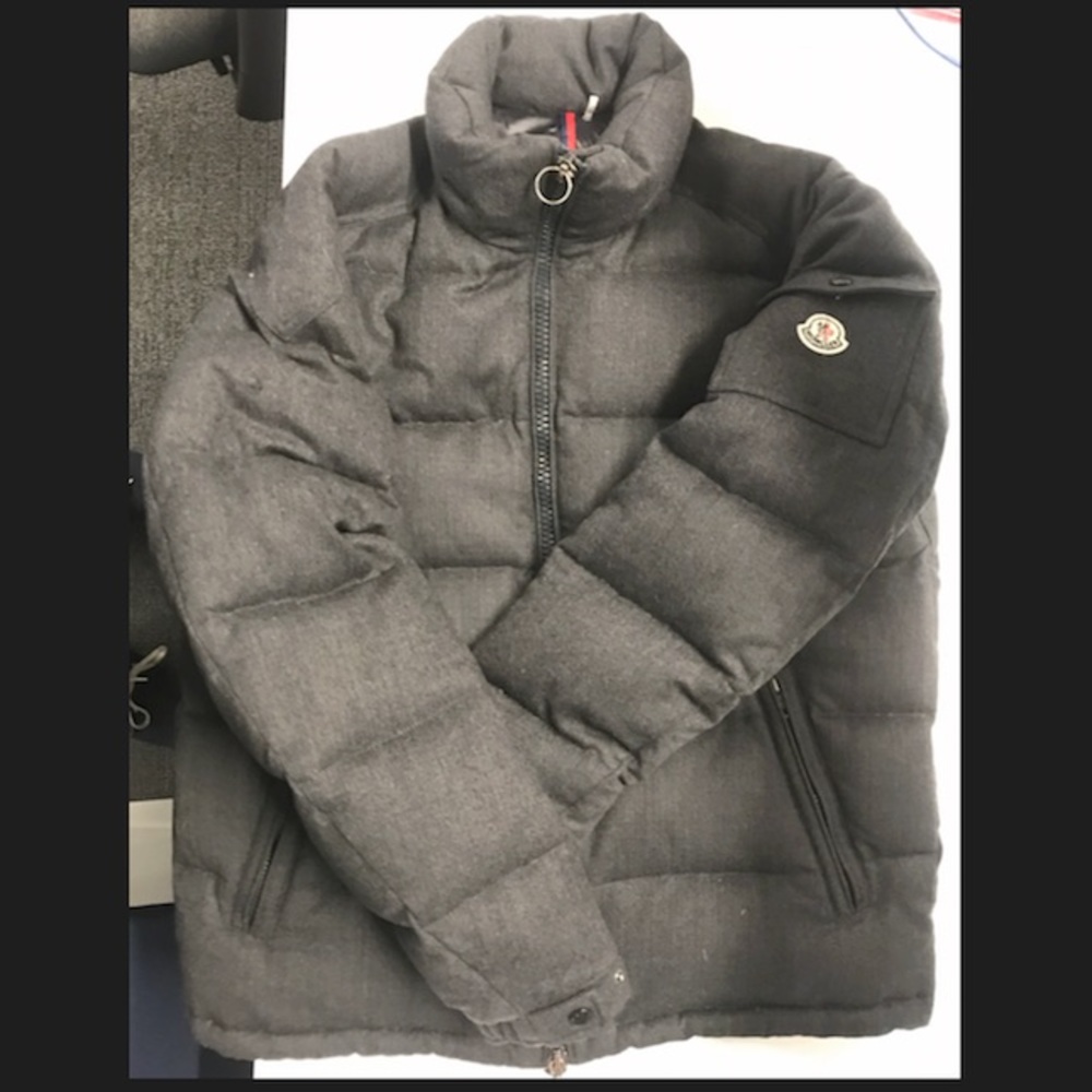 Mens Moncler Montgenevre Wool/Down Sz. 5/XXL Grey